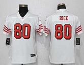 Women Nike 49ers 80 Jerry Rice White Color Rush Vapor Untouchable Limited Jersey,baseball caps,new era cap wholesale,wholesale hats